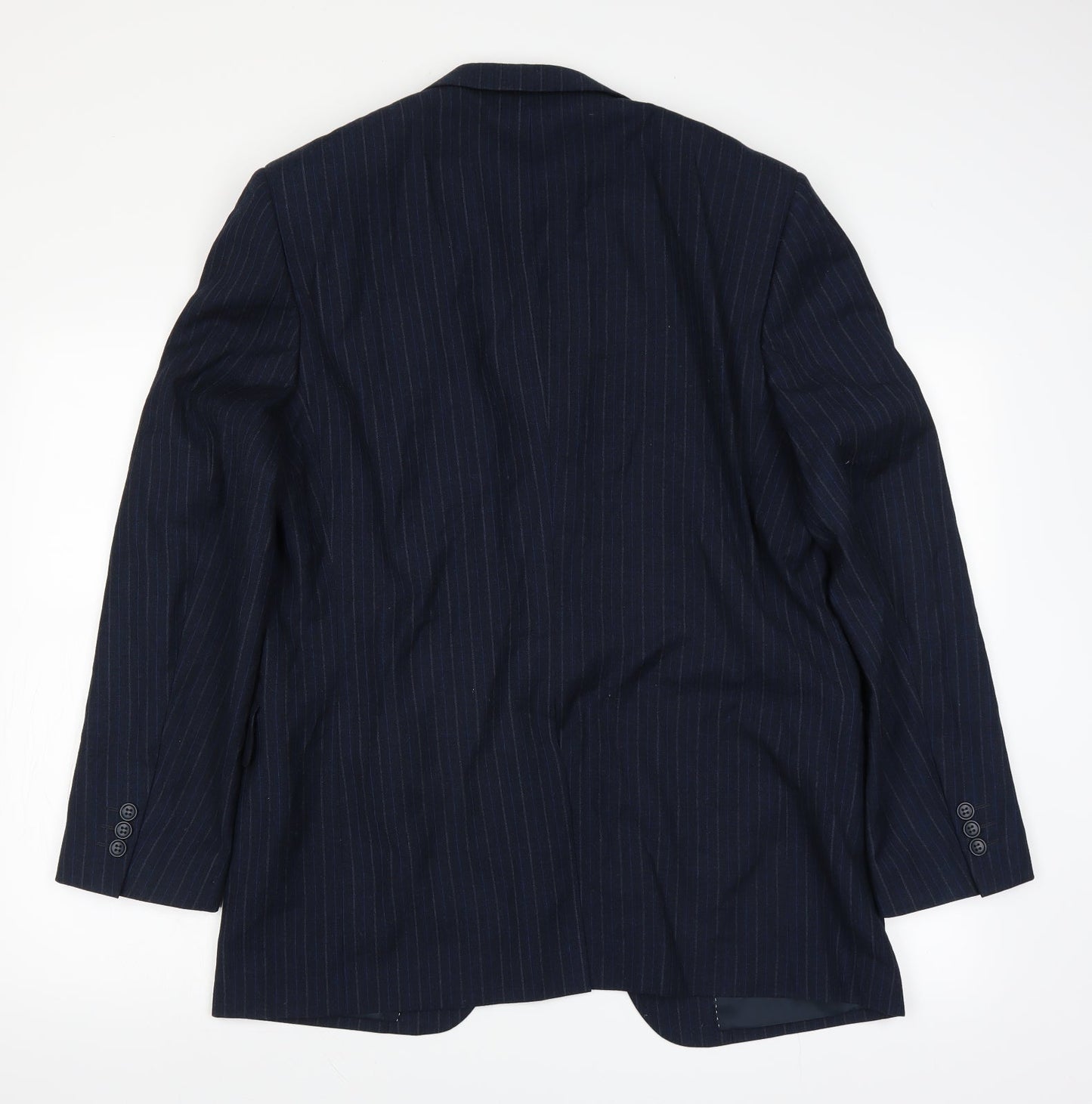 Greenwoods Mens Blue Striped  Jacket Suit Jacket Size 40