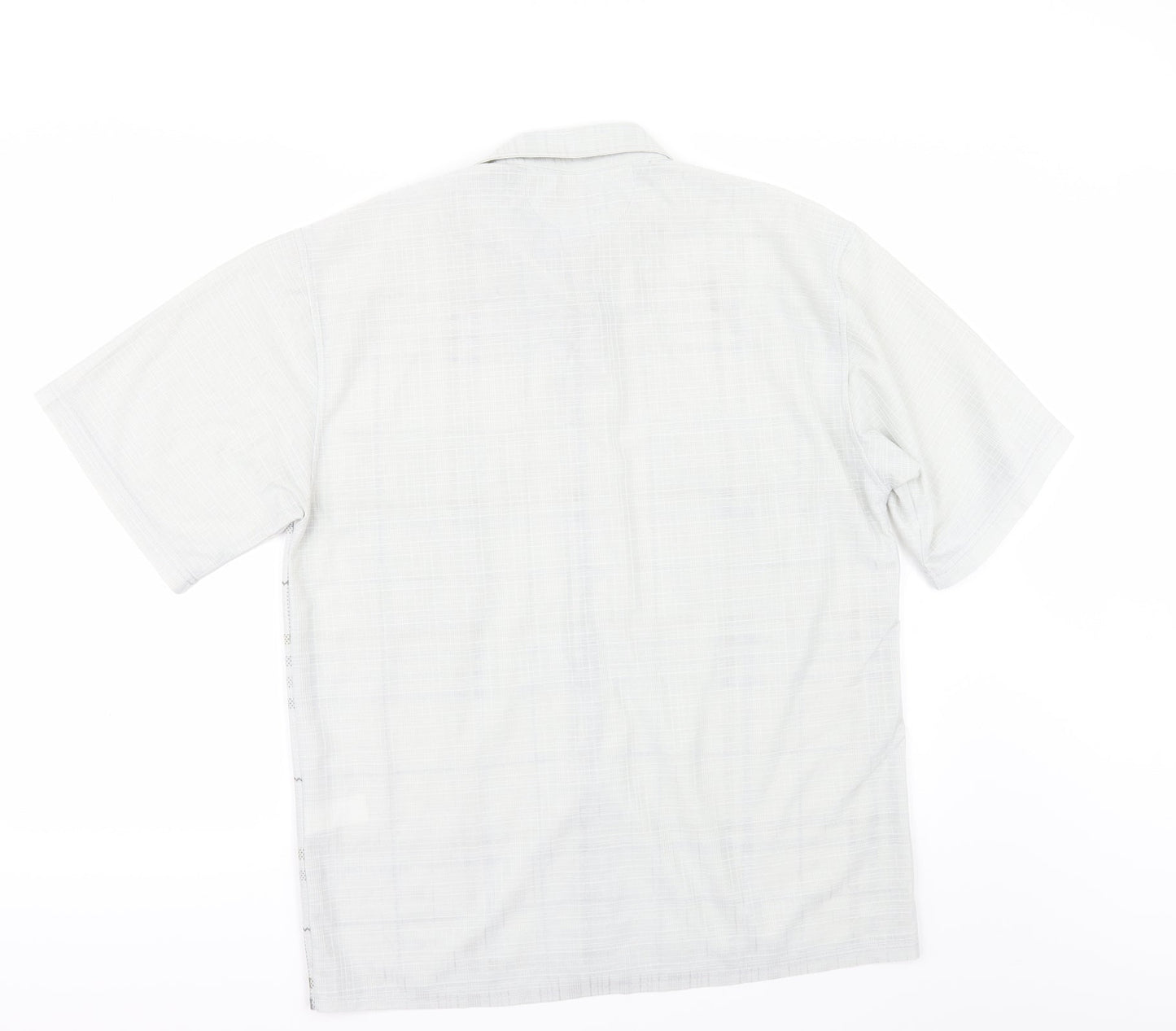 KAIDITE Mens Beige Check   Button-Up Size L