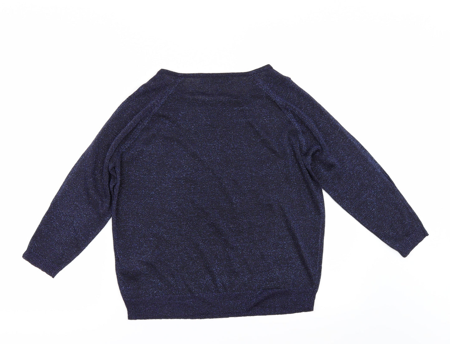 Marks and Spencer Womens Blue   Pullover Jumper Size 8  - Cold shoulder