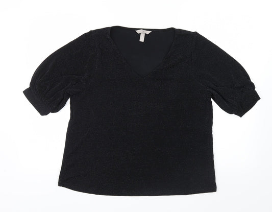 H&M Womens Black   Basic Blouse Size M