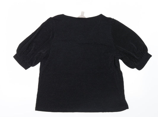 H&M Womens Black   Basic Blouse Size M