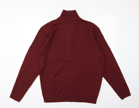 Premier man Mens Red  Knit Pullover Jumper Size M