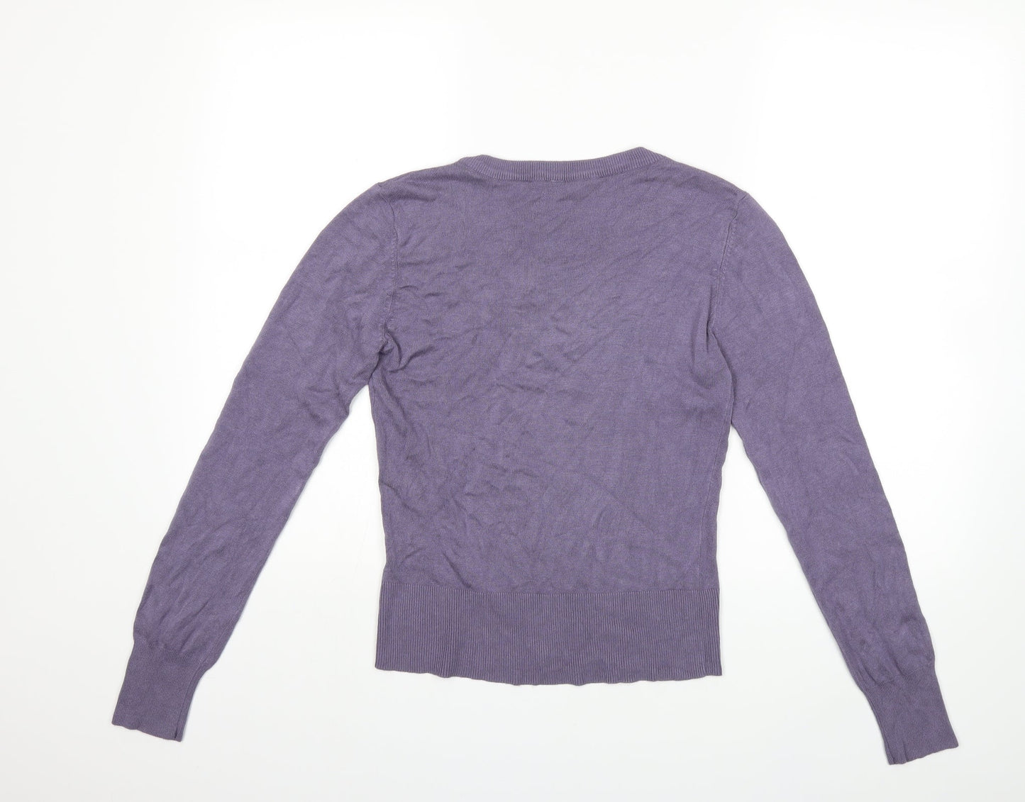 B YOUNG Womens Purple  Knit Pullover Jumper Size S
