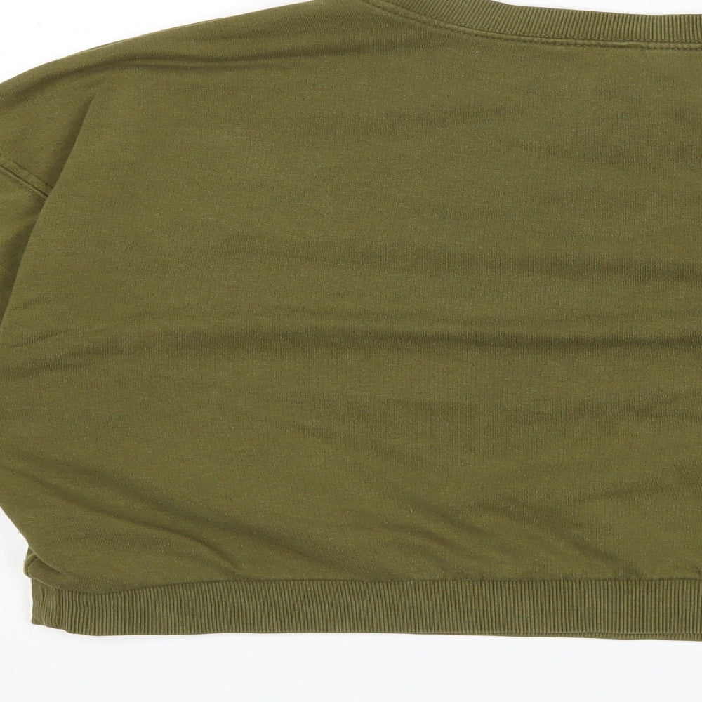 H&M Womens Green   Pullover Sweatshirt Size S