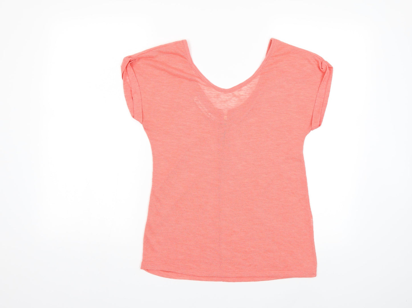 Stradivarius Womens Pink  Knit Basic T-Shirt Size M