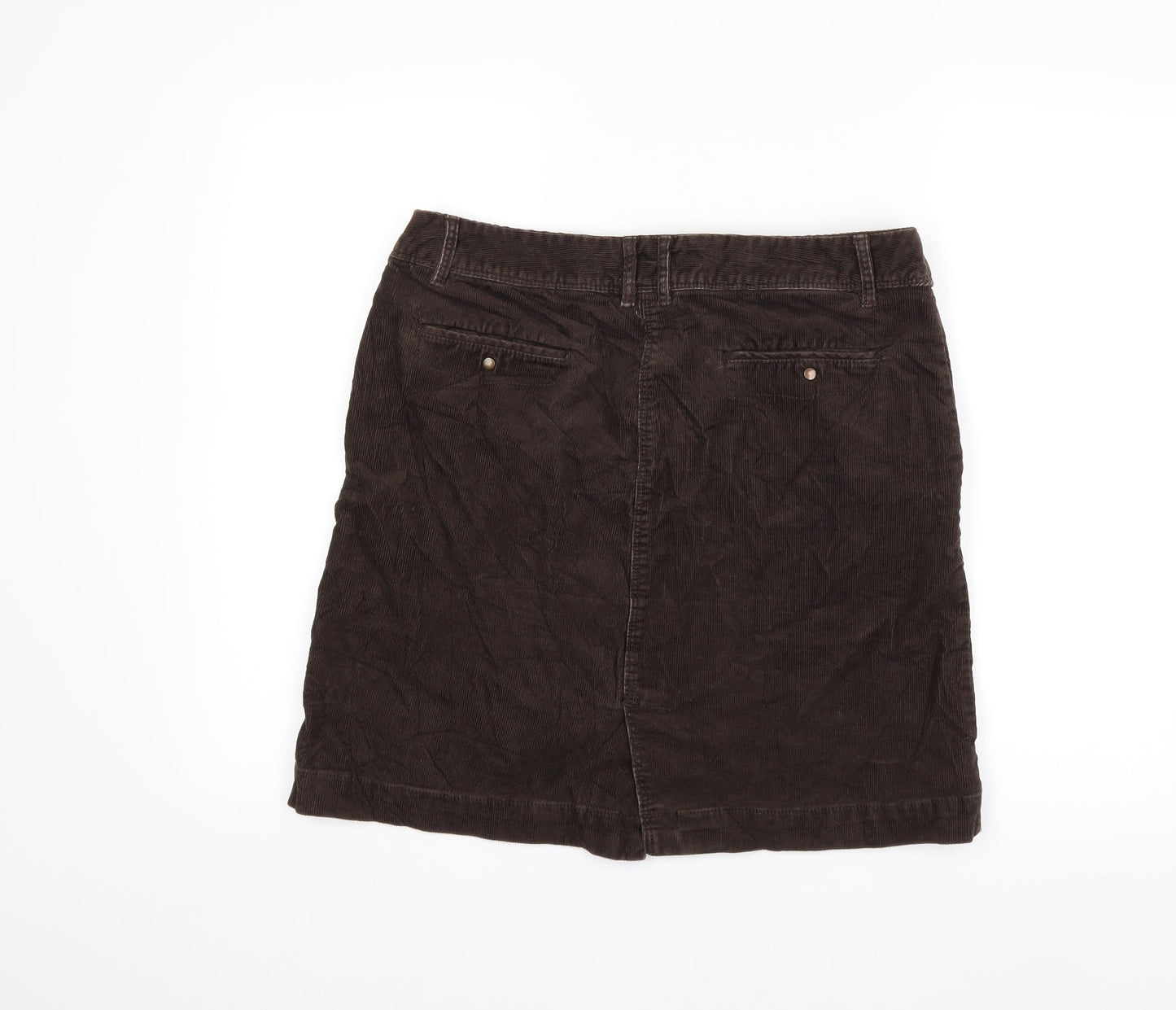 Merona Womens Brown  Corduroy A-Line Skirt Size 34 in