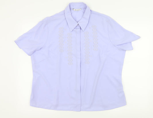 Berkertx Womens Purple   Basic Blouse Size 20