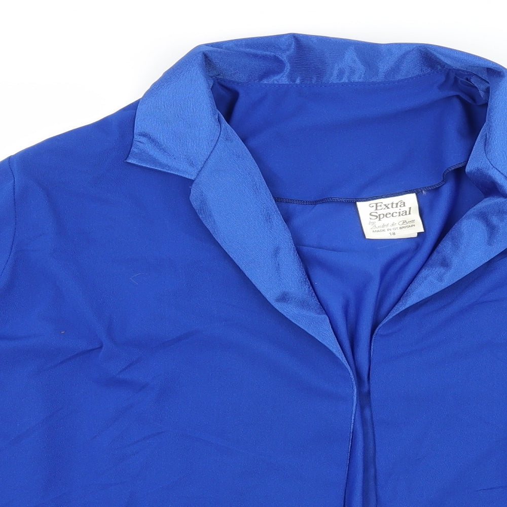 Extra Special Womens Blue   Basic Blouse Size 18