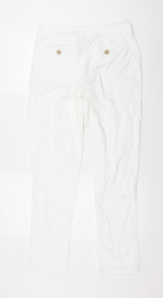 Dorothy Perkins Womens White  Denim Skinny Jeans Size 10 L29 in