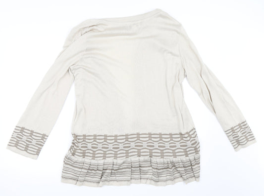 Afibel Womens Beige   Cardigan Jumper Size 16