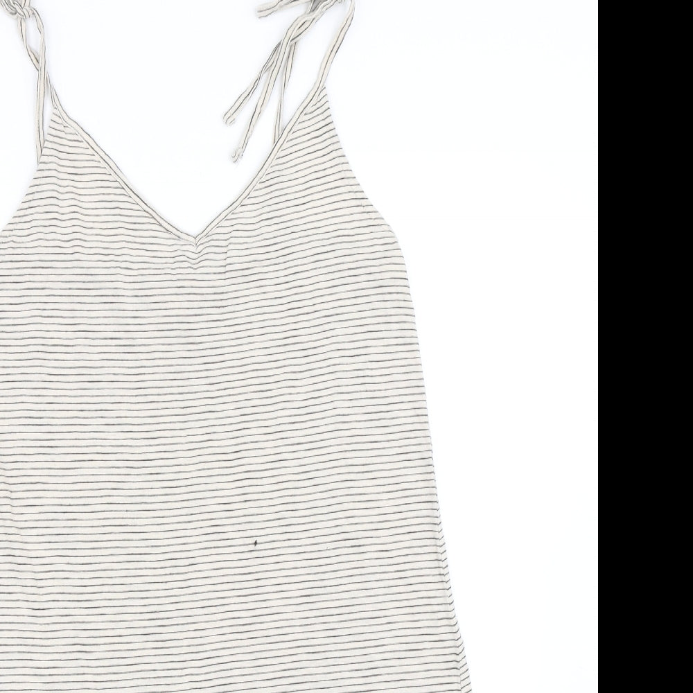 H&M Womens Beige Striped  Camisole T-Shirt Size S