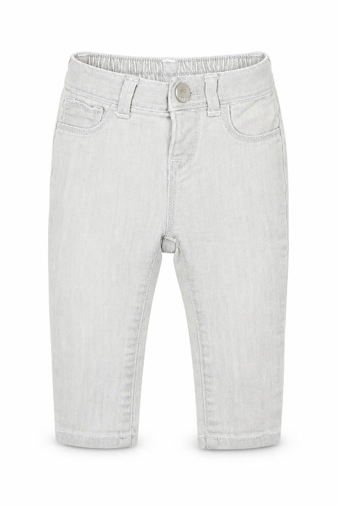 Front view of Gap girls’ grey capri jeans, size 6-9, months