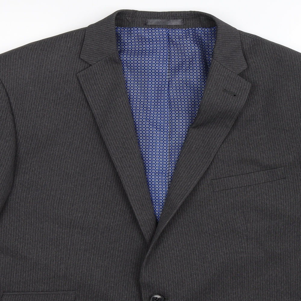 Taylor & Wright Mens Grey Striped  Jacket Suit Jacket Size 44