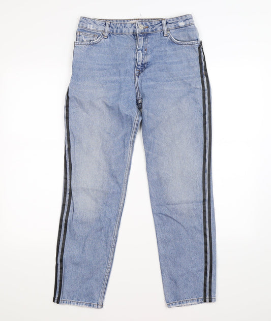 Mango Womens Blue  Denim Skinny Jeans Size 8 L26 in - stripes