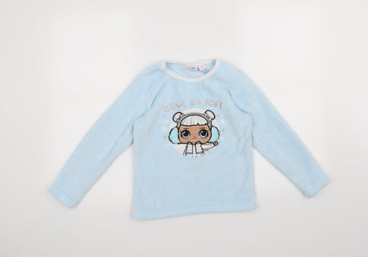 Primark Girls Blue Solid  Top Pyjama Top Size 7-8 Years