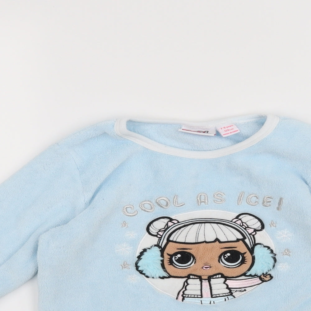 Primark Girls Blue Solid  Top Pyjama Top Size 7-8 Years