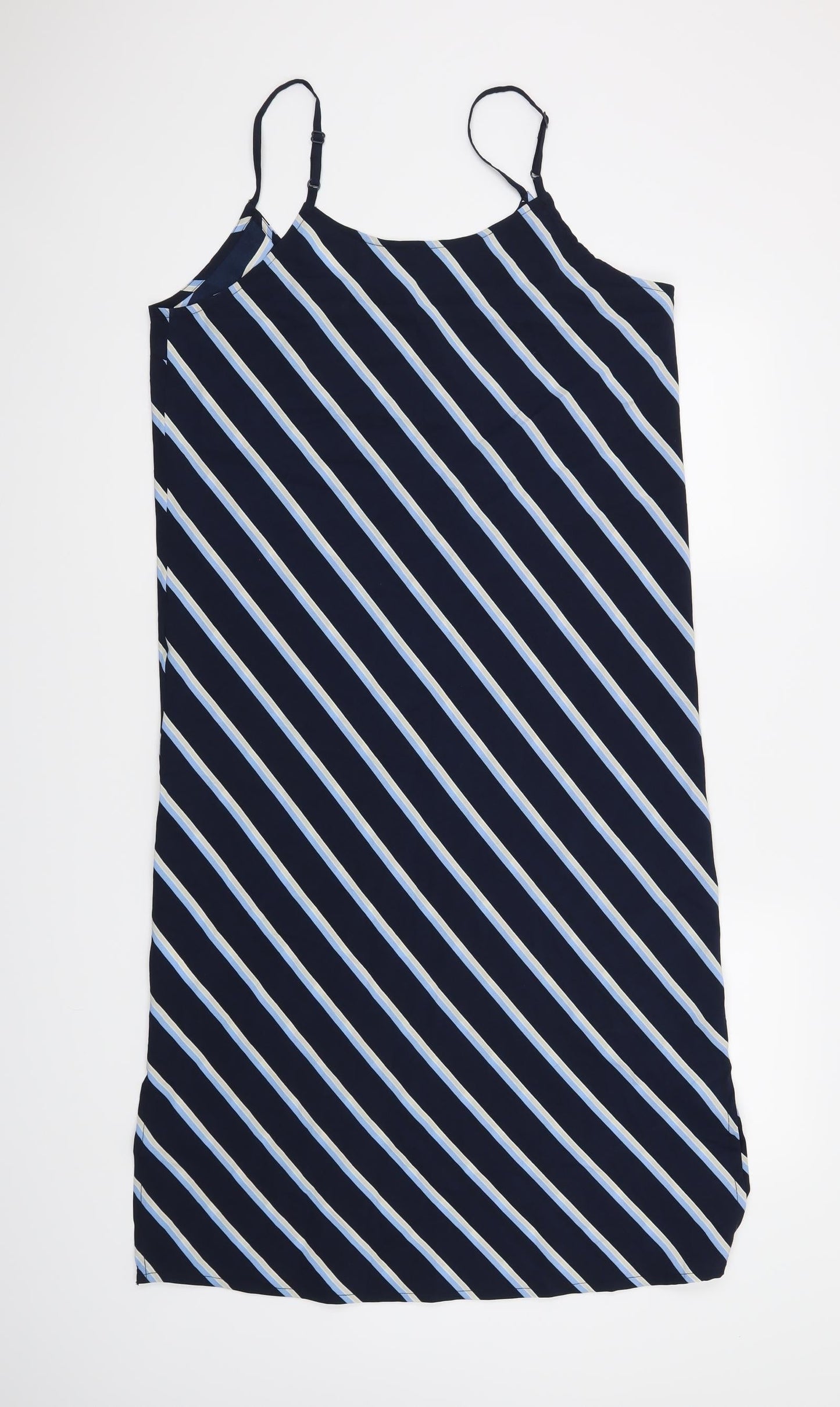 New Look Womens Blue Striped  A-Line  Size 14