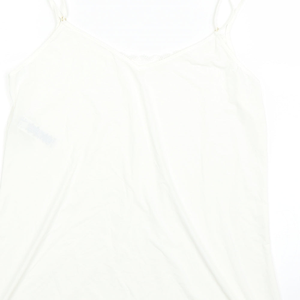 Marks and Spencer Womens Beige Solid  Top Pyjama Top Size 14
