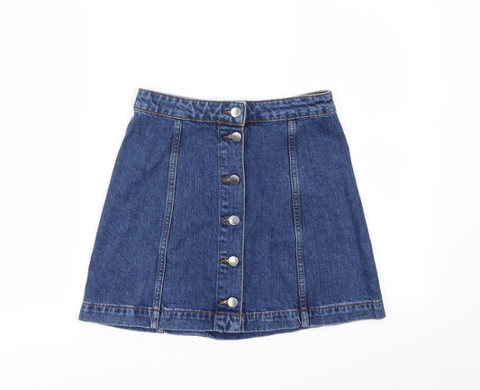 Topshop Womens Blue   Mini Skirt Size 25 in