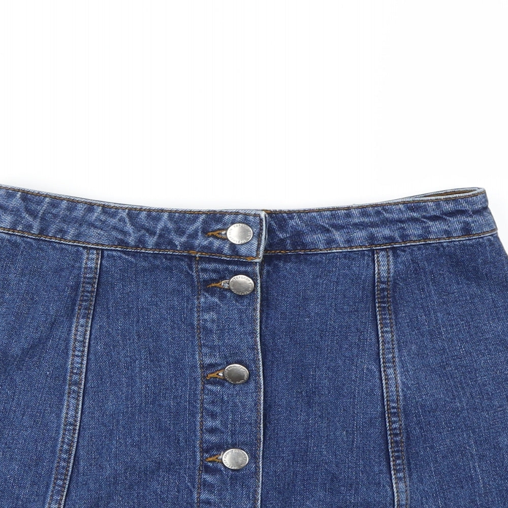 Topshop Womens Blue   Mini Skirt Size 25 in