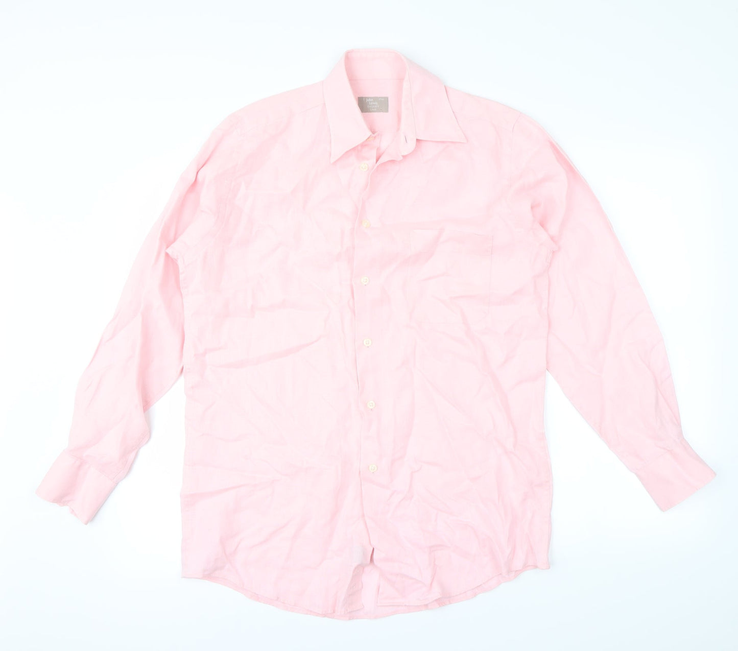 John Lewis Mens Pink    Button-Up Size S
