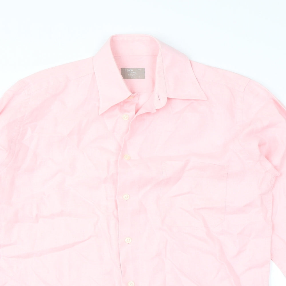 John Lewis Mens Pink    Button-Up Size S