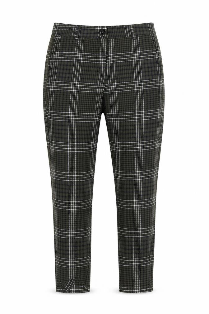 MOTIVI Womens Green Check  Dress Pants Trousers Size 6 L25 in