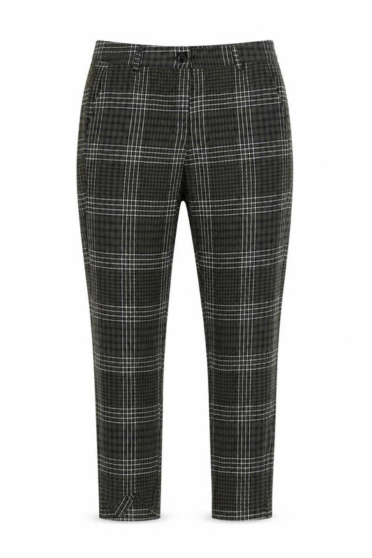 MOTIVI Womens Green Check  Dress Pants Trousers Size 6 L25 in