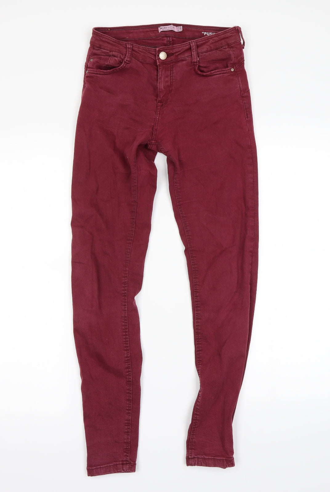Bershka Womens Purple  Denim Skinny Jeans Size 6 L27 in