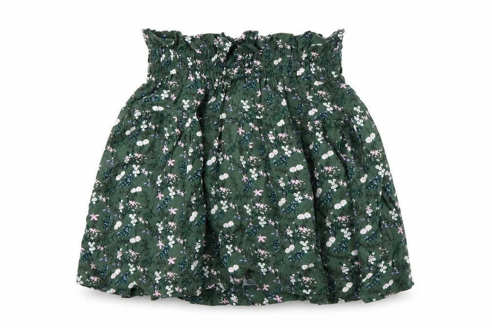 Dunnes Girls Green Floral  A-Line Skirt Size 10 Years