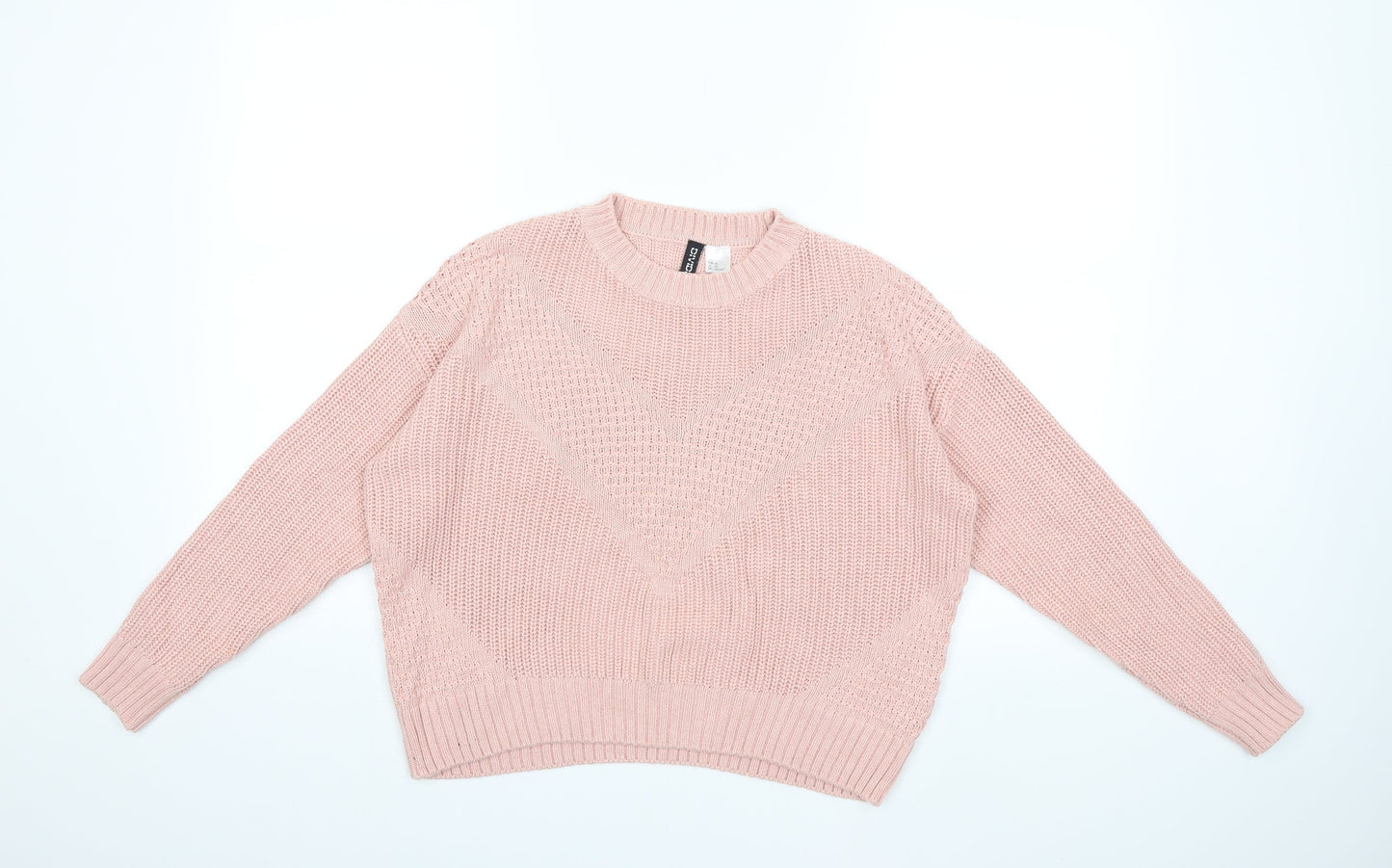 H&M Womens Pink  Knit Pullover Jumper Size XS