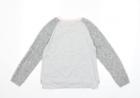 Gap Girls Grey   Pullover Jumper Size 10-11 Years