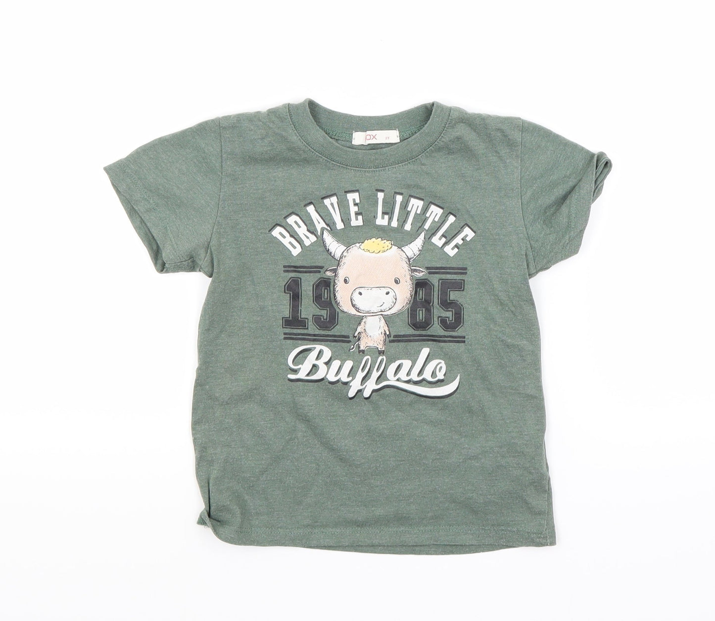 Fox Boys Green   Basic T-Shirt Size 2 Years