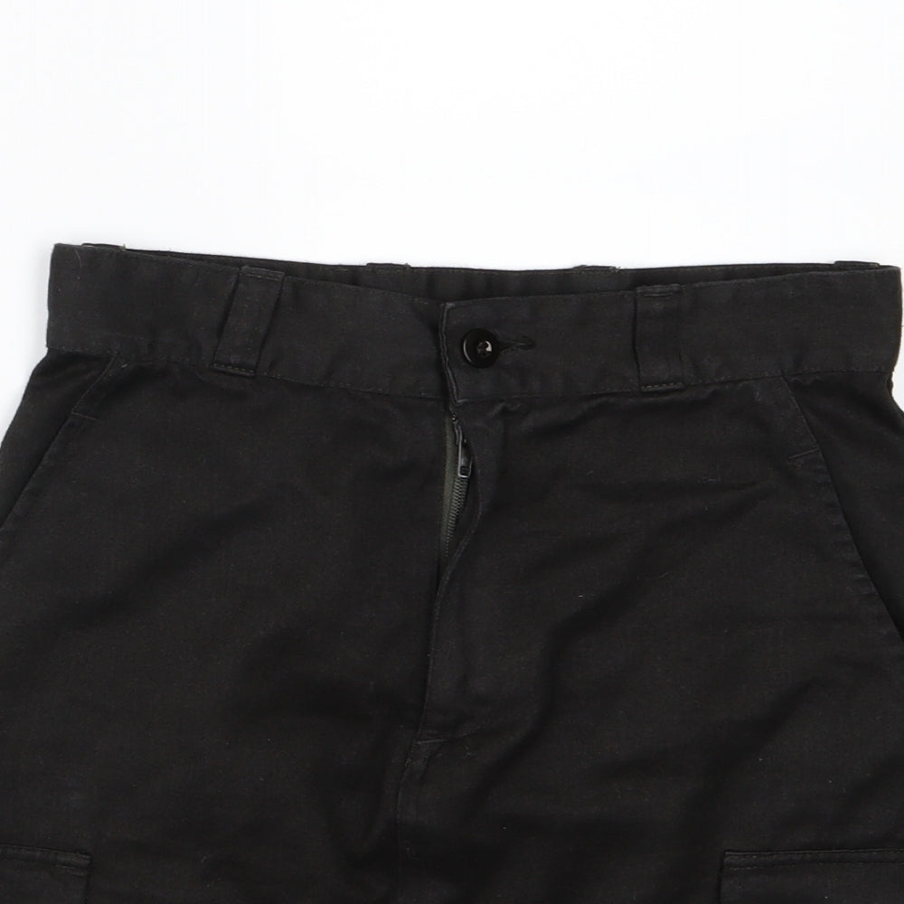 Preworn Womens Black  Denim A-Line Skirt Size 26 in
