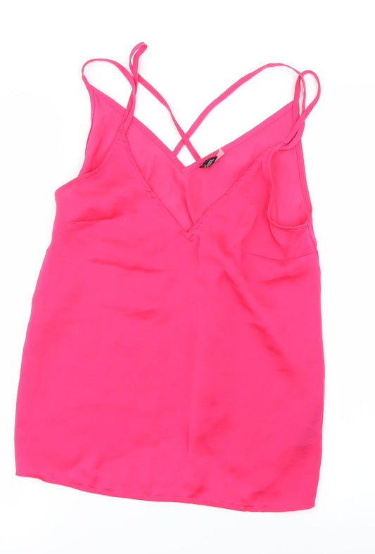 H&M Womens Pink   Basic Blouse Size 8