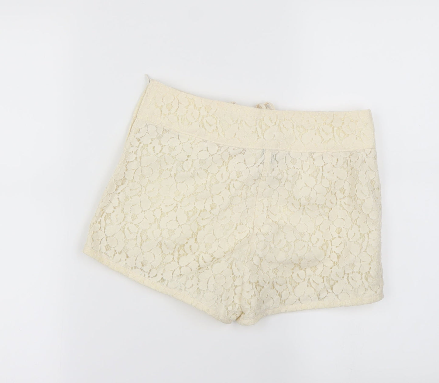H&M Womens Ivory   Hot Pants Shorts Size 8