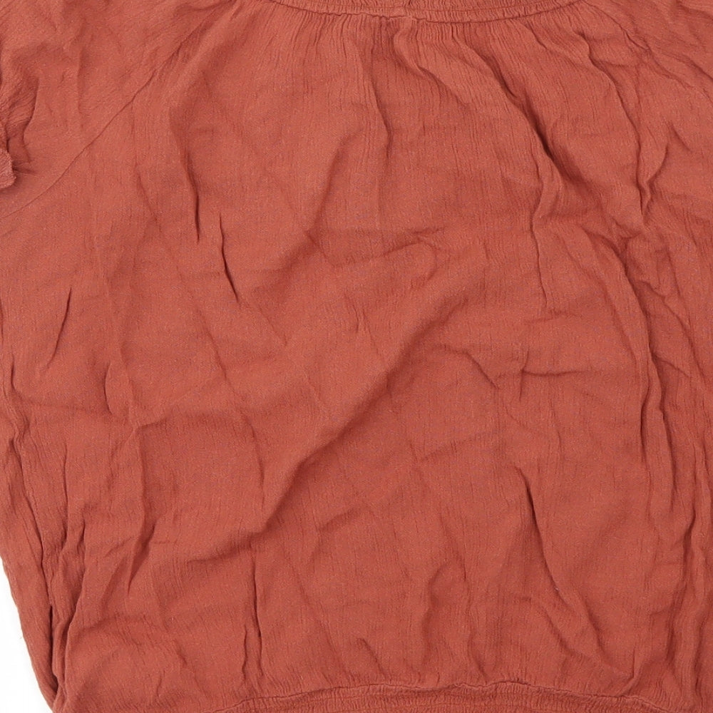 New Look Womens Brown   Basic Blouse Size 8