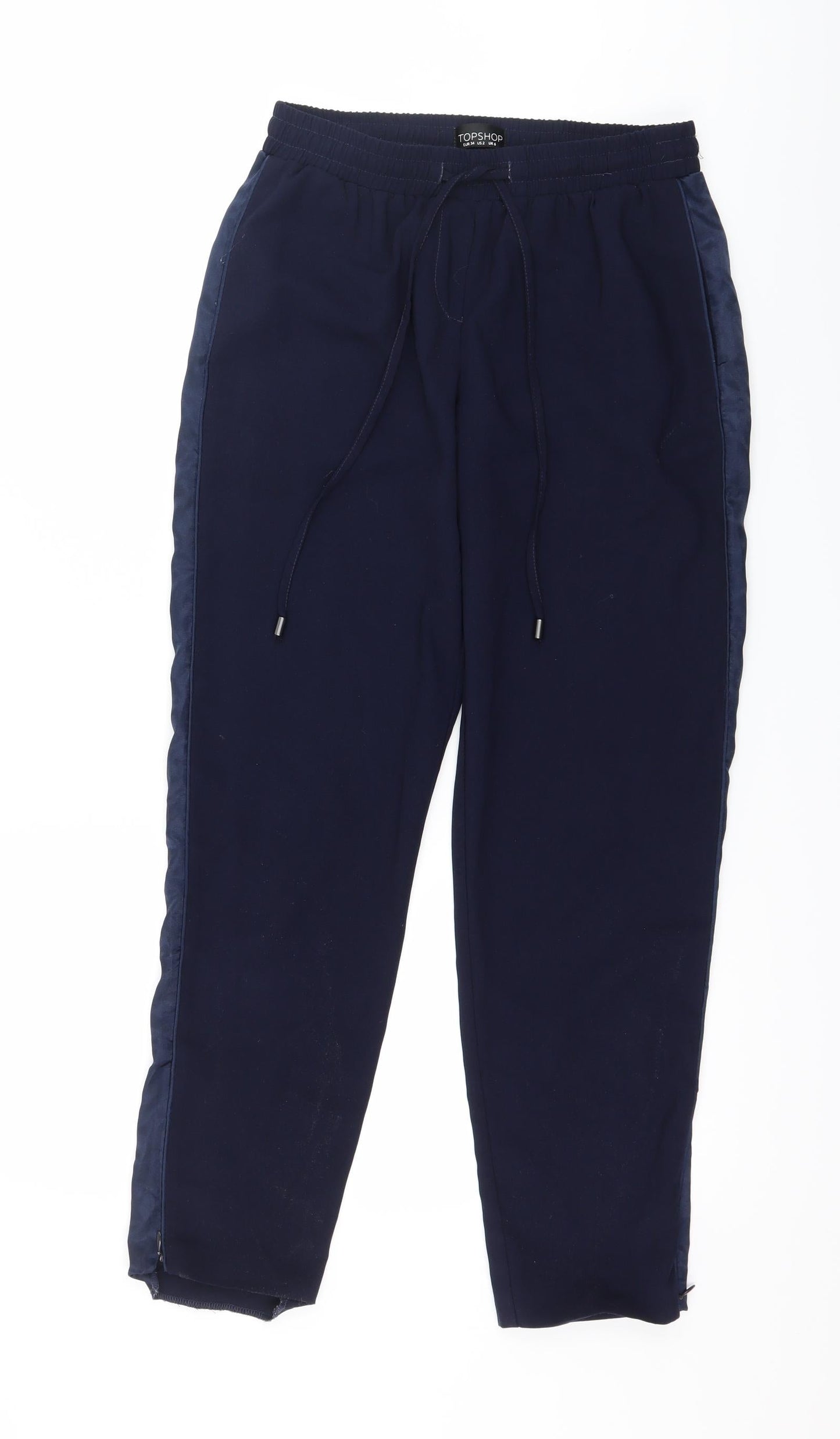 Topshop Womens Blue   Trousers  Size 6 L27 in