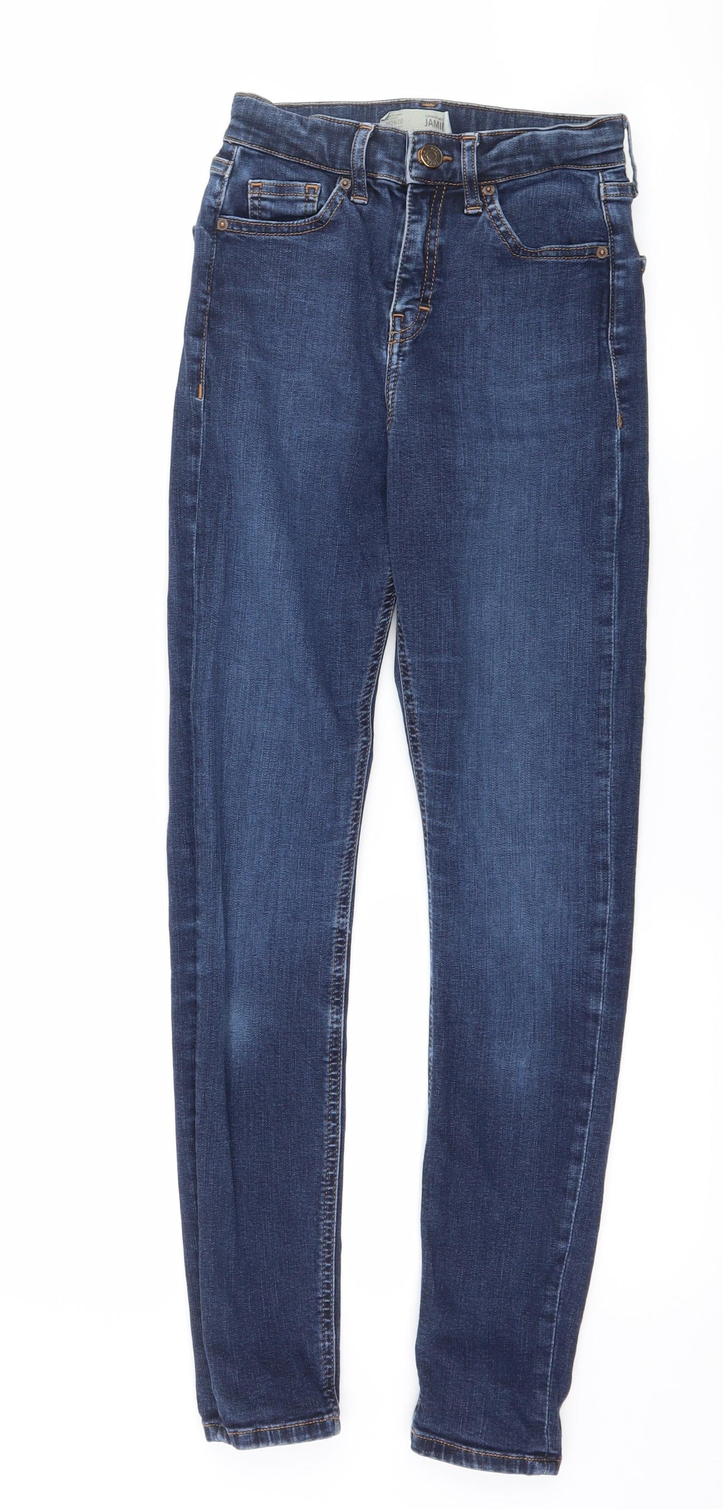 Topshop Womens Blue  Denim Skinny Jeans Size 26 in L27 in