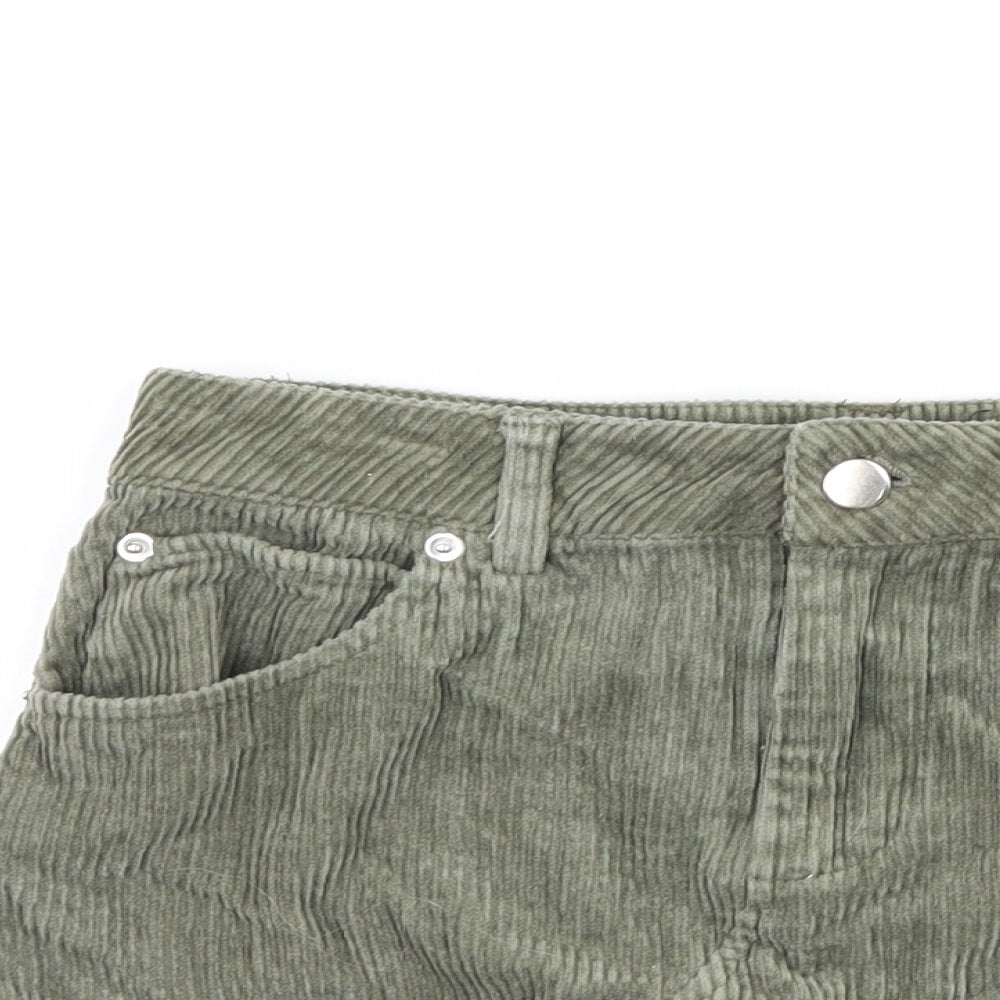 FOREVER 21 Womens Green  Canvas Mini Skirt Size 26 in