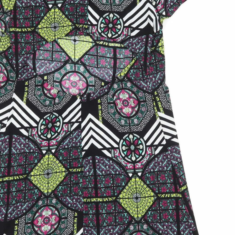 River Island Womens Black Geometric  Sheath  Size 10