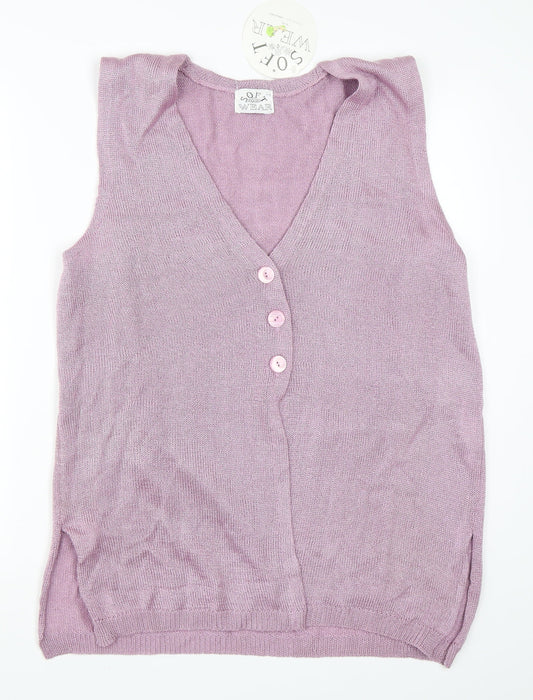 Soft Wear Womens Purple   Cardigan Jumper Size L