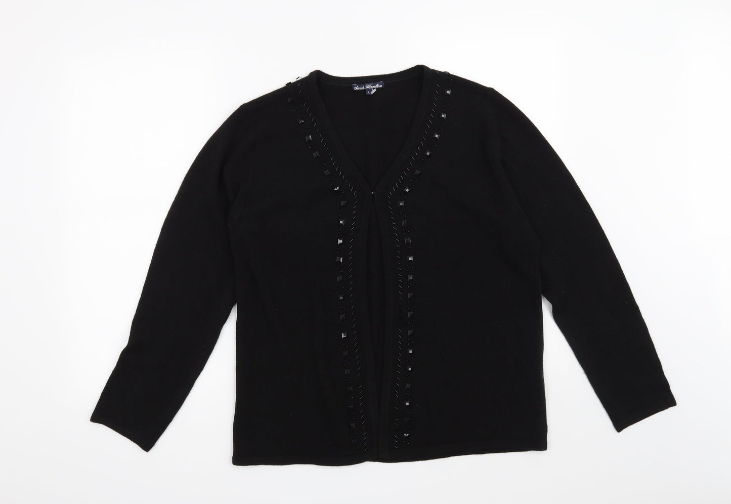 Sarah Hamilton Womens Black   Cardigan Jumper Size L