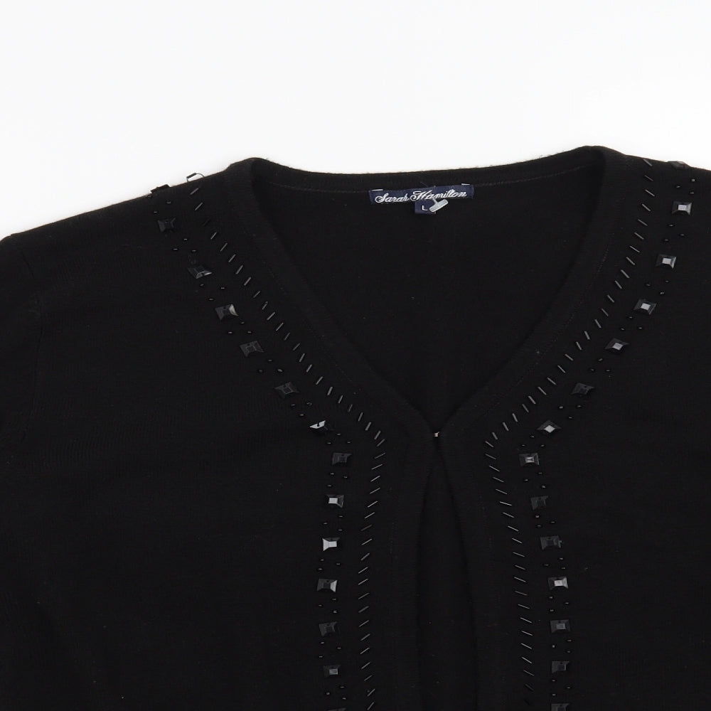 Sarah Hamilton Womens Black   Cardigan Jumper Size L