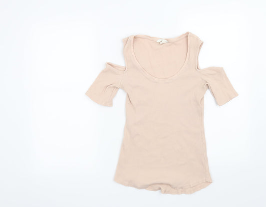 H&M Womens Beige   Basic T-Shirt Size M