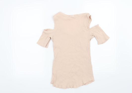 H&M Womens Beige   Basic T-Shirt Size M