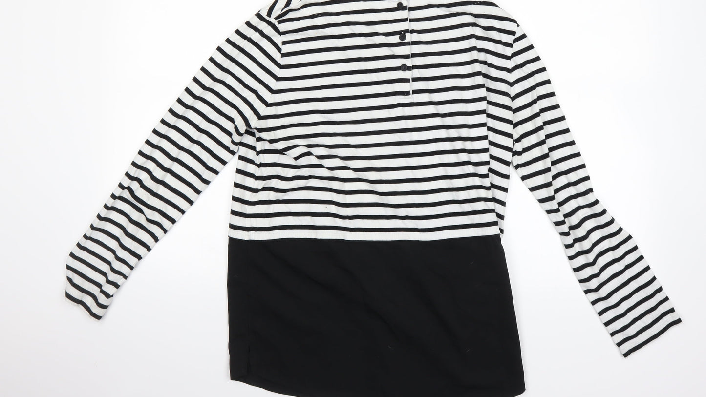 tohibo Womens Multicoloured Striped  Basic T-Shirt Size 36