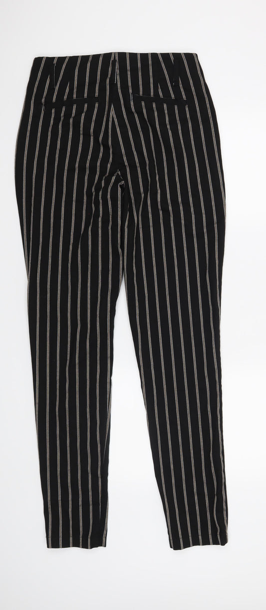 NEXT Womens Black Striped  Trousers  Size 8 L32 in