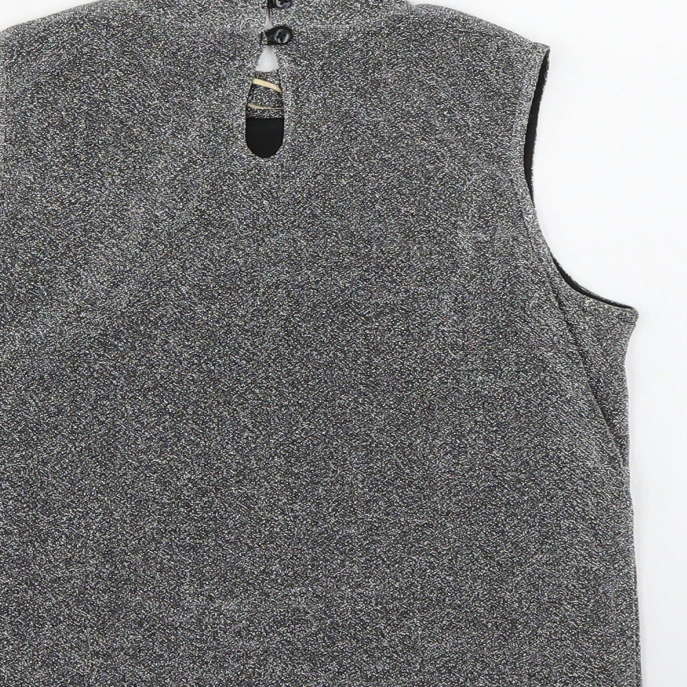 Primark Girls Silver   Cropped Tank Size 11-12 Years