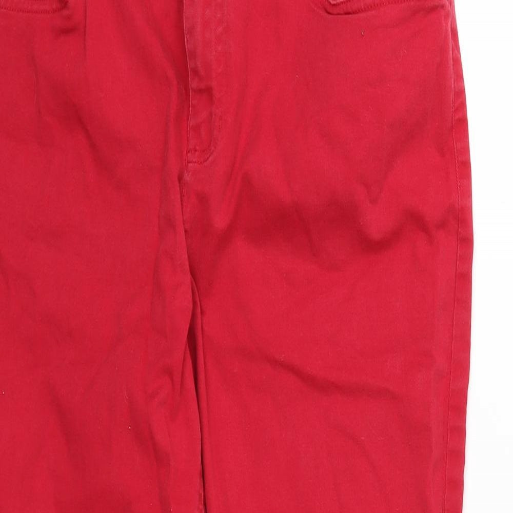 Jones New York Womens Red  Denim Cropped Jeans Size 10 L24 in